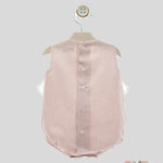 Pagliaccetto Yoedu neonata 0903ROSA righe fiocchi 0903 ROSA YOEDU 