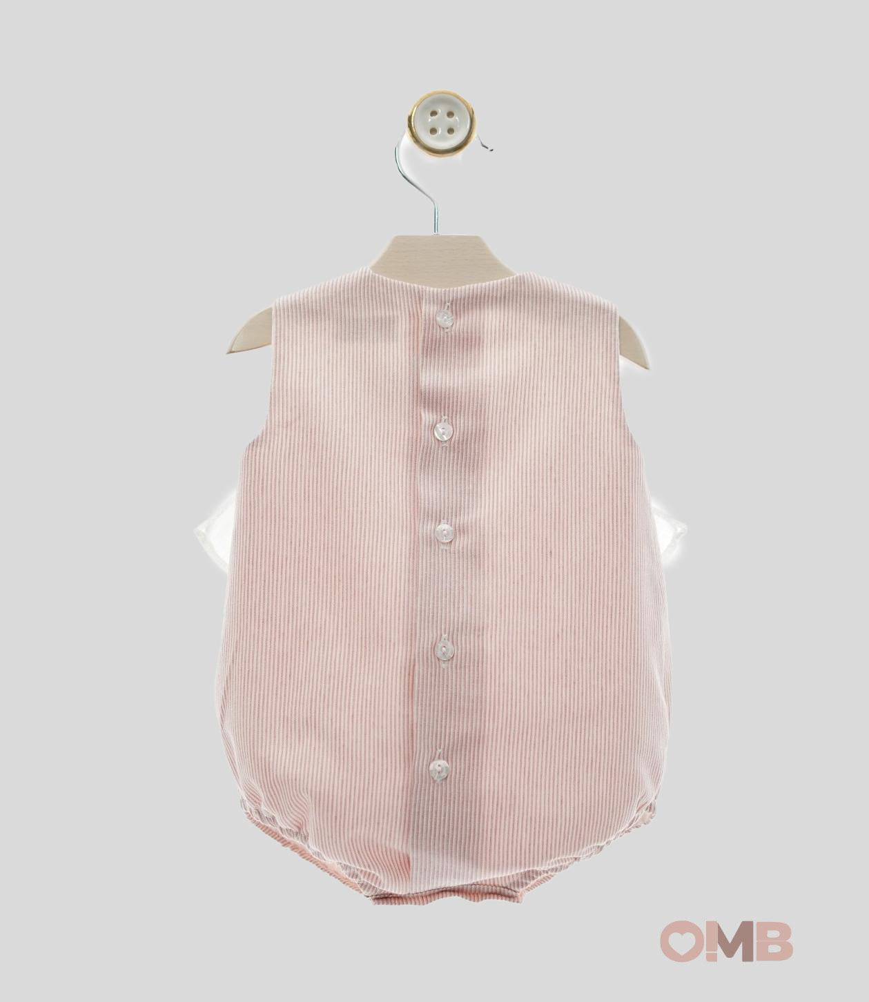 Pagliaccetto Yoedu neonata 0903ROSA righe fiocchi 0903 ROSA YOEDU 