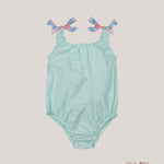 Costume bambina PESCIOLINO ROSSO IN2 Verde IN2 QUADRI PESCIOLINO ROSSO 