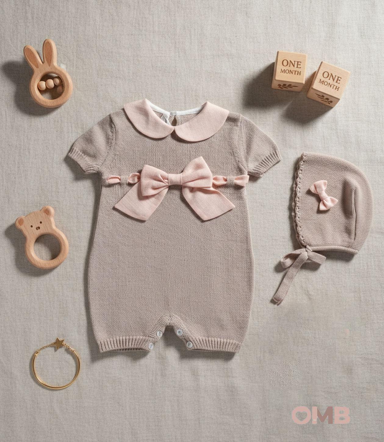 Set nascita BABY LORD neonata 351 687 768 Sabbia 351-687 SABBIA-ROSA BABY LORD 