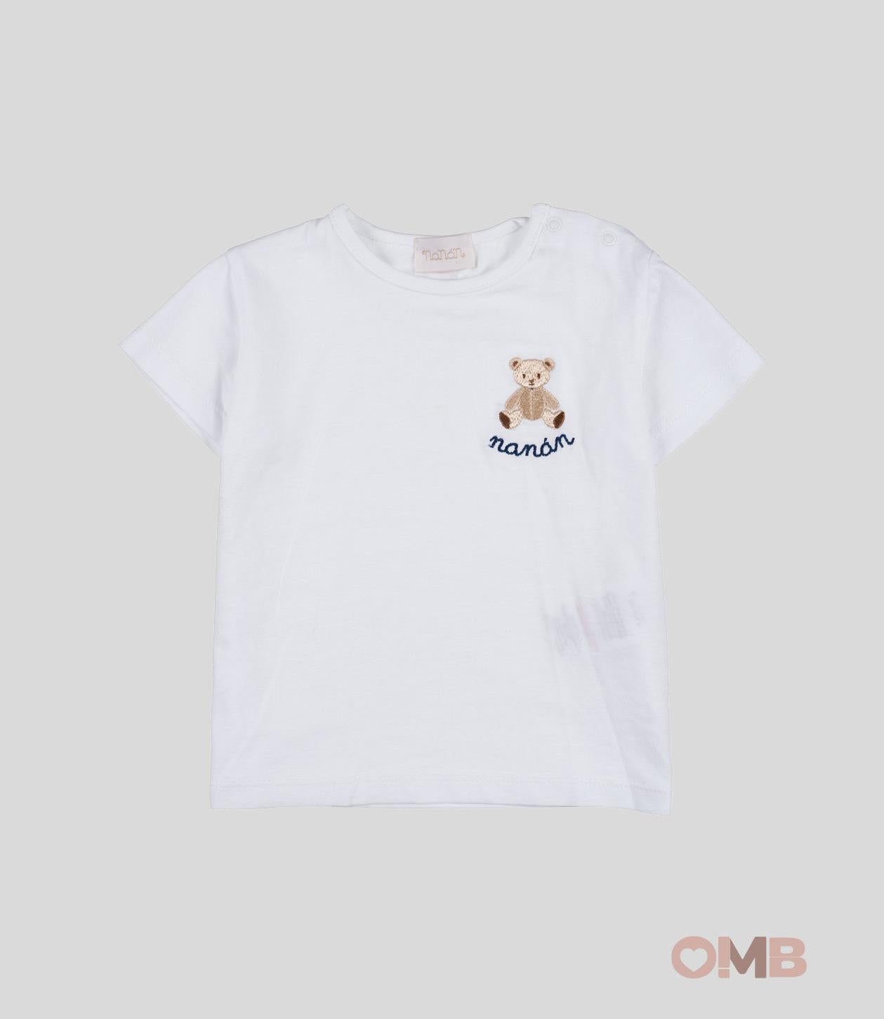 T-shirt Nanàn neonato 192BIANCO orsetto 192 BIANCO NANAN 