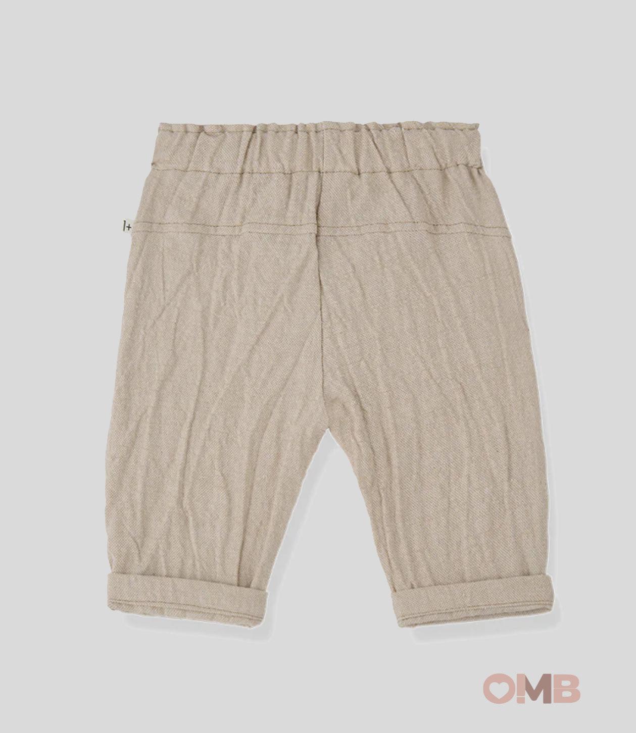 Pantalone Neonato 1+inthefamily Albert beige ALBERT BEIGE 1+INTHEFAMILY 