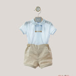 Completo Neonato Yoedu 0017 celeste beige 0017 CELESTE YOEDU 
