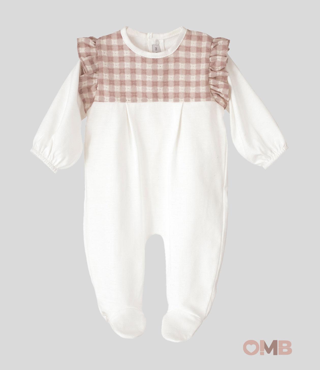 Tutina Neonato Calamaro Baby 33043 bianca rosa 33043 ROSA CALAMARO BABY 