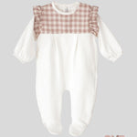 Tutina Neonato Calamaro Baby 33043 bianca rosa 33043 ROSA CALAMARO BABY 