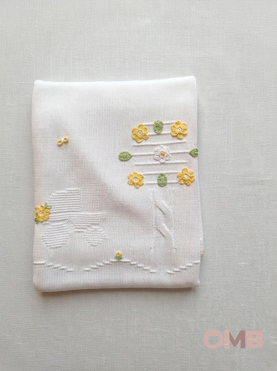 Coperta neonata PRIMODI BEBE 36051SU Bianca 3605.1SU BIANCO/GIALLO PRIMODI BEBE 