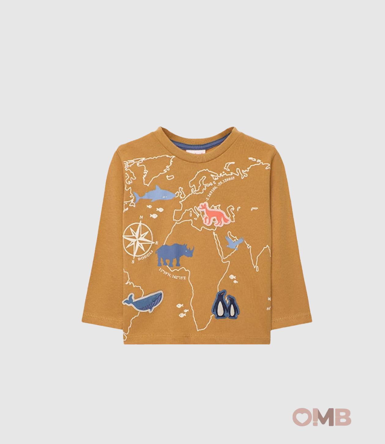 T-shirt Boboli bambino 302072 Senape 302072 SENAPE BOBOLI 