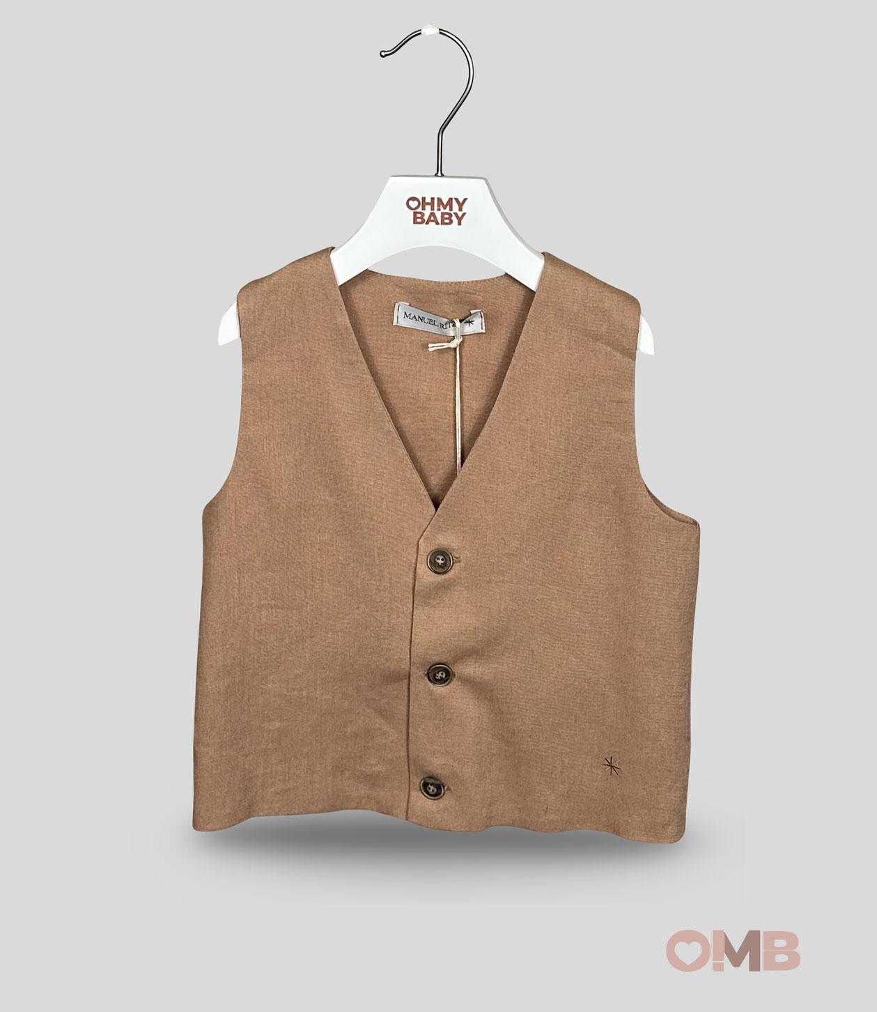 Gilet bambino 3098 Manuel Ritz cammello <BR/> 3098 CAMMELLO MANUEL RITZ 