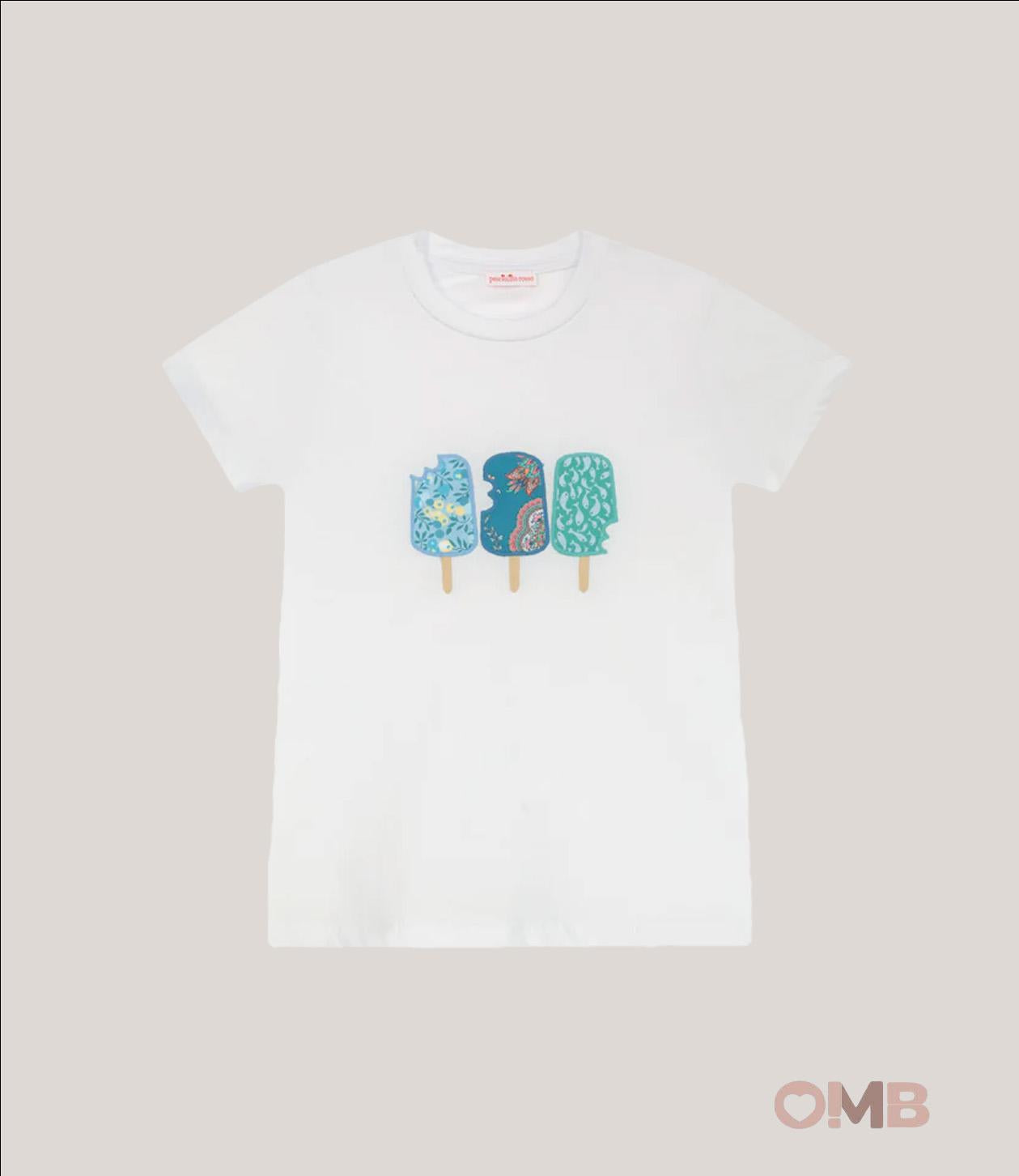T-shirt bambino PESCIOLINO ROSSO TSM44 Bianca TSM44 BIANCO PESCIOLINO ROSSO 