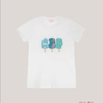 T-shirt bambino PESCIOLINO ROSSO TSM44 Bianca TSM44 BIANCO PESCIOLINO ROSSO 