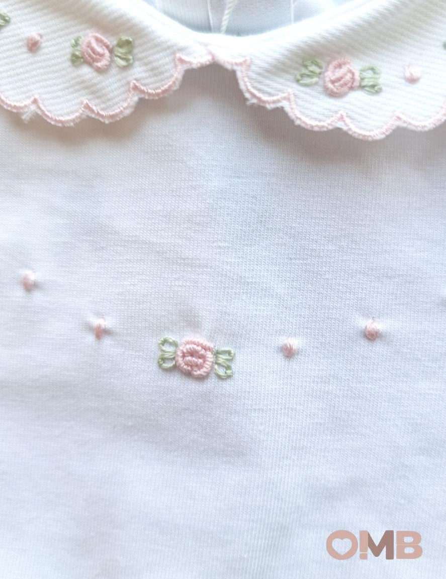 Tutina neonata PEPECE' 7420R3 Bianco 7420R3 BIANCO-ROSA PEPECE' 