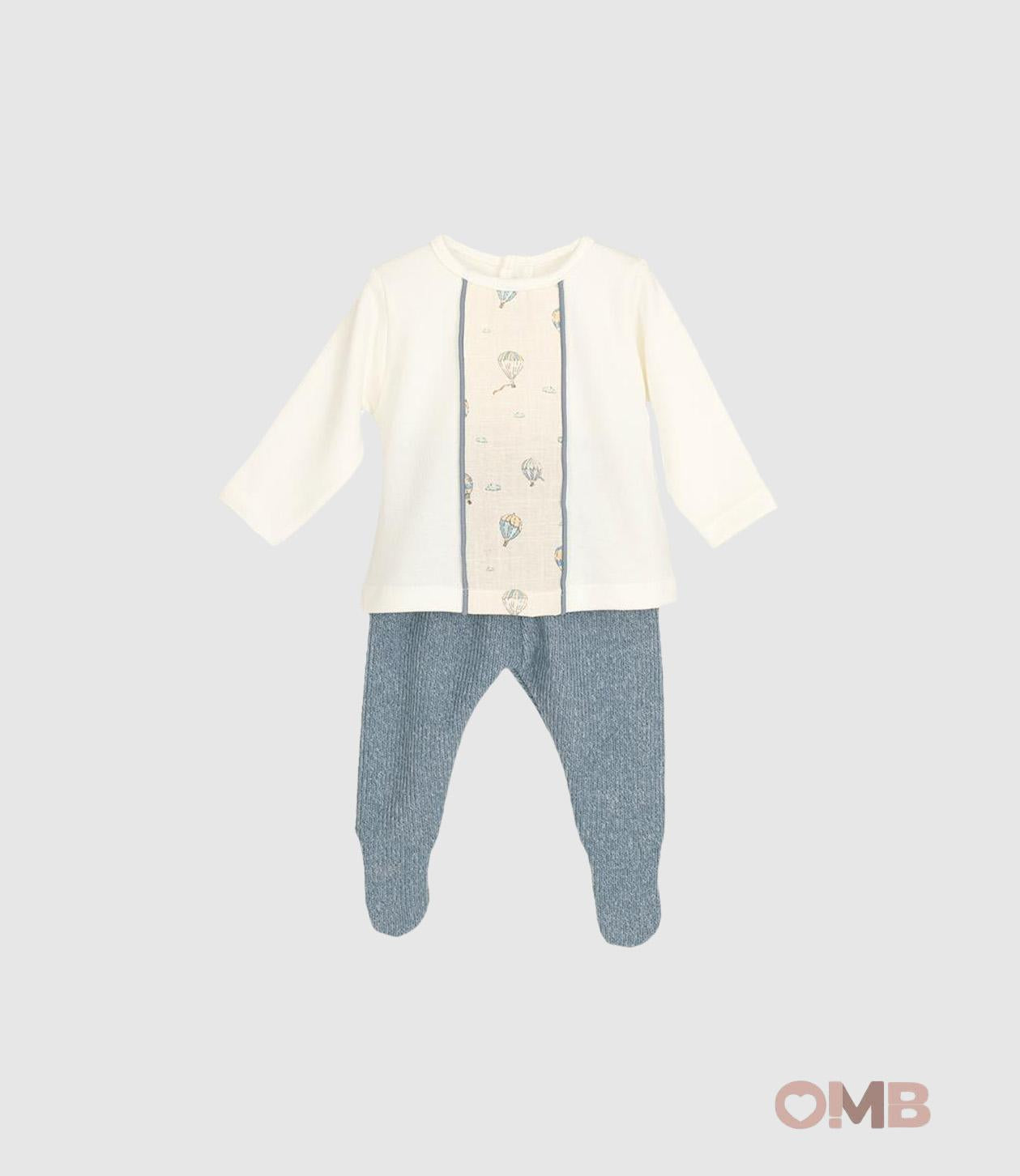 Tutina Calamaro Baby neonato 11181 Celeste 11181 CELESTE CALAMARO BABY 