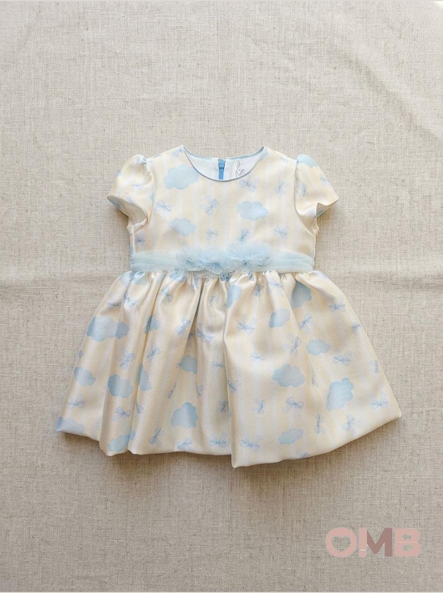Abito neonata AMBARABA' FF41120 Panna<BR/> FF41120 CIELO/GIALLO AMBARABA' 