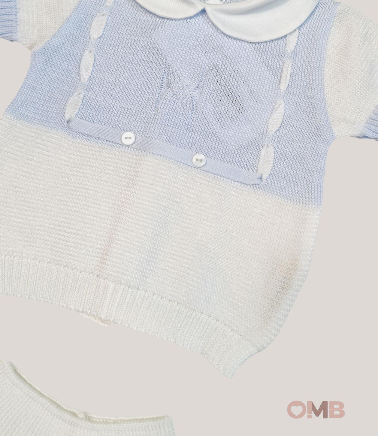 Completo PRIMODI BEBE neonato 3601 25 Bianco<BR/> 3601.25 BIANCO-CIELO PRIMODI BEBE 