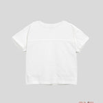 T-shirt Bambino PLAY UP 10900 bianca girocollo mezza manica bottoncini<BR/> 10900. BIANCO PLAY UP 