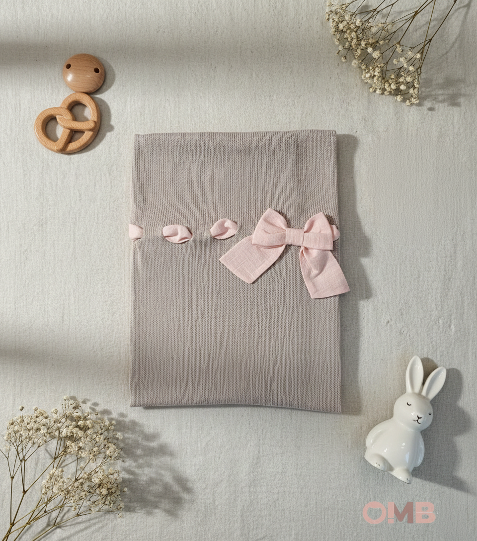 Coperta BABY LORD neonata 191 Sabbia<BR/> 191 SABBIA-ROSA BABY LORD 