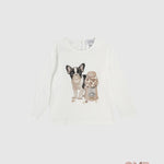 T-shirt MAGIL bambina 26055 Bianca 26055 BULLDOG MAGIL 