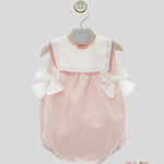 Pagliaccetto Yoedu neonata 0903ROSA righe fiocchi 0903 ROSA YOEDU 