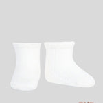 Calzino neonata Condor 2569/4 Bianco traforo laterale cotone<BR/> 2569/4 200 CONDOR 