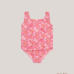 Costume bambina PESCIOLINO ROSSO IN Fucsia<BR/> IN LIBERTY PESCIOLINO ROSSO 
