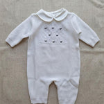 Tutina neonata PEPECE' 7715R6 Bianca 7715R6 BIANCO-BLU PEPECE' 