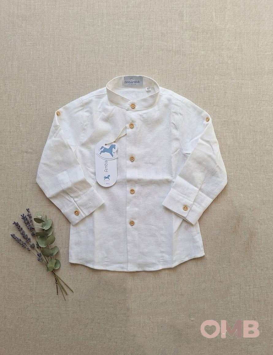 Camicia neonato AMBARABA' FM41165 Bianca FM41165 BIANCO AMBARABA' 