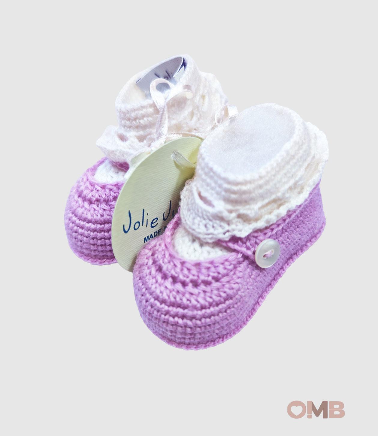 Set nascita JOLIE JULIET neonata ZELIASET Avorio<BR/> ZELIASET AVORIO-VIOLETTO JOLIE JULIET 