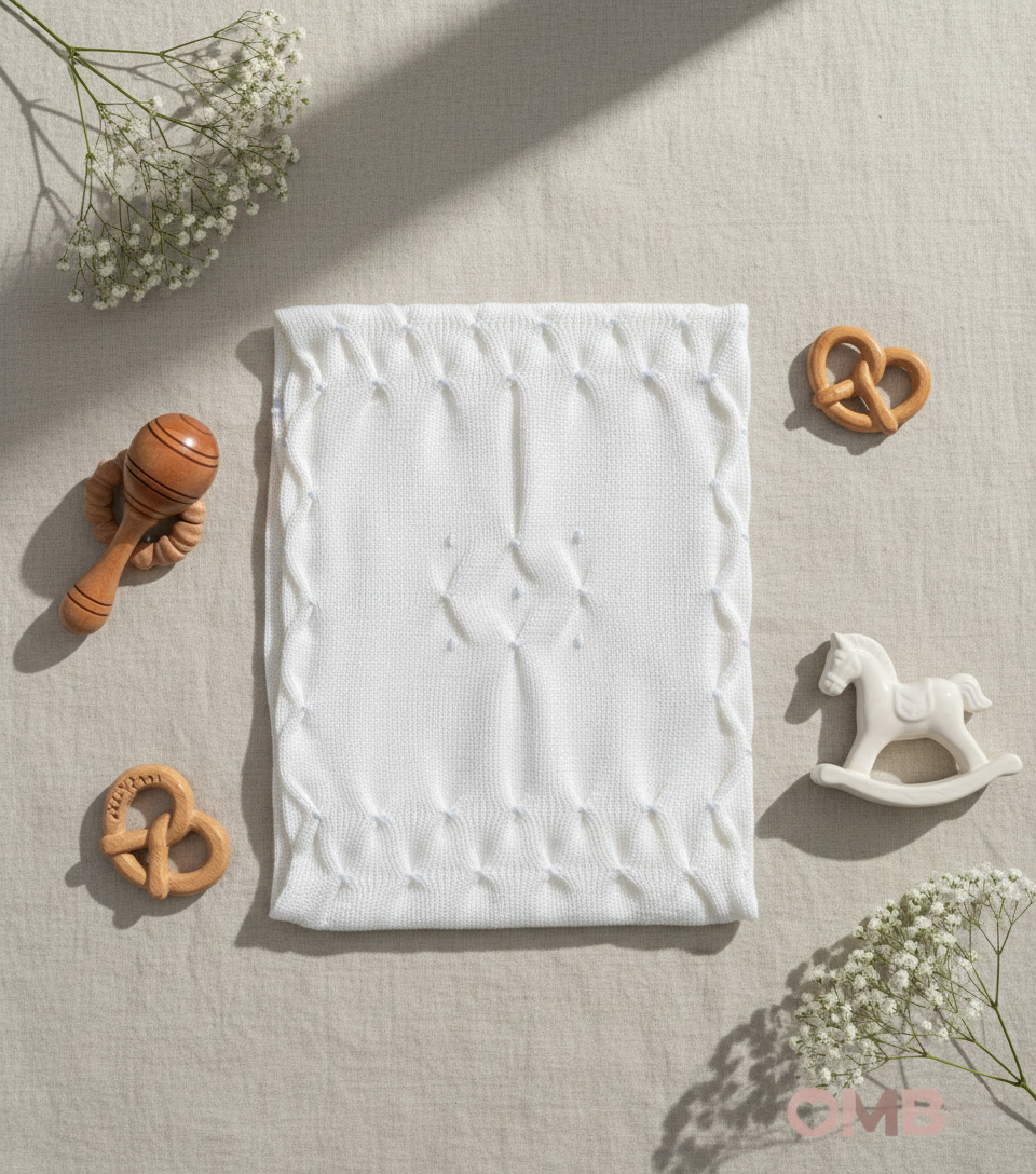 Coperta PRIMODI BEBE neonato 3613 1SU Bianco 3613.1SU BIANCO-CIELO PRIMODI BEBE 
