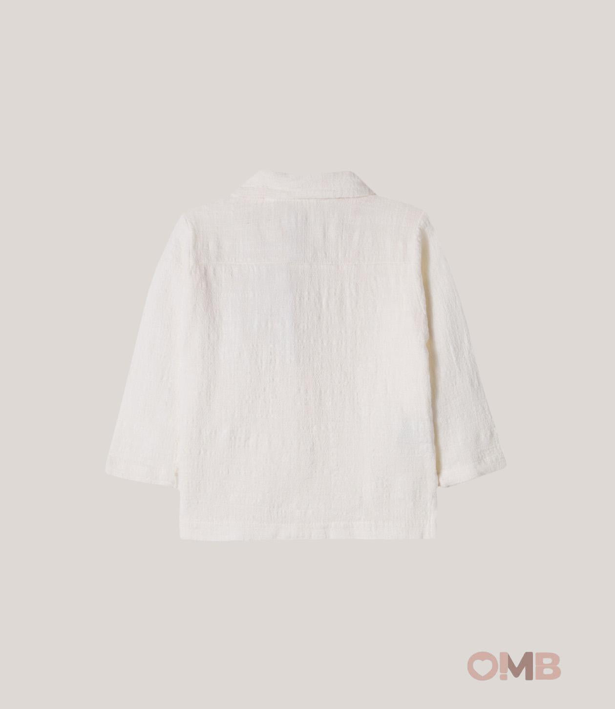 Camicia neonato 1+IN THE FAMILY JAFRE Panna<BR/> JAFRE PANNA 1+INTHEFAMILY 