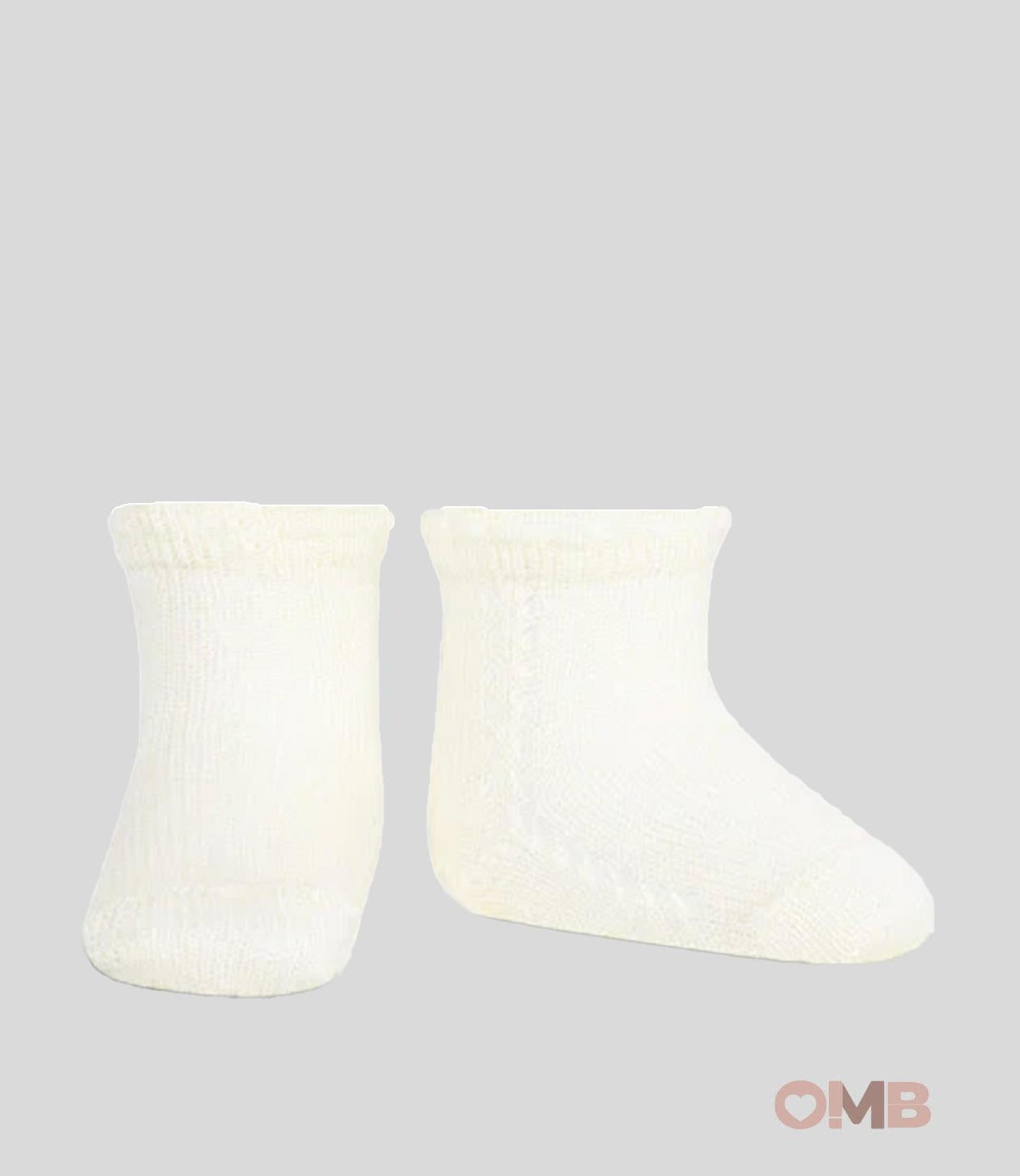 Calzino neonata Condor 2569/4 Latte traforo laterale cotone 2569/4 202 CONDOR 