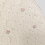 Coperta Neonata PEPECE' 2410 Bianca<BR/> 2410 BCO-ROSA PEPECE' 