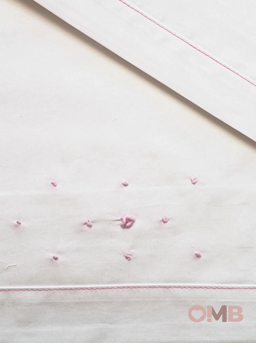 Lenzuola neonata PRIMODI BEBE 3615L Bianche 3615L BIANCO/ROSA PRIMODI BEBE 