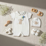 Set nascita PRIMODI BEBE neonato 3604 5 9 10 Bianco<BR/> 3604-5-9-10 BIANCO-MULTI PRIMODI BEBE 