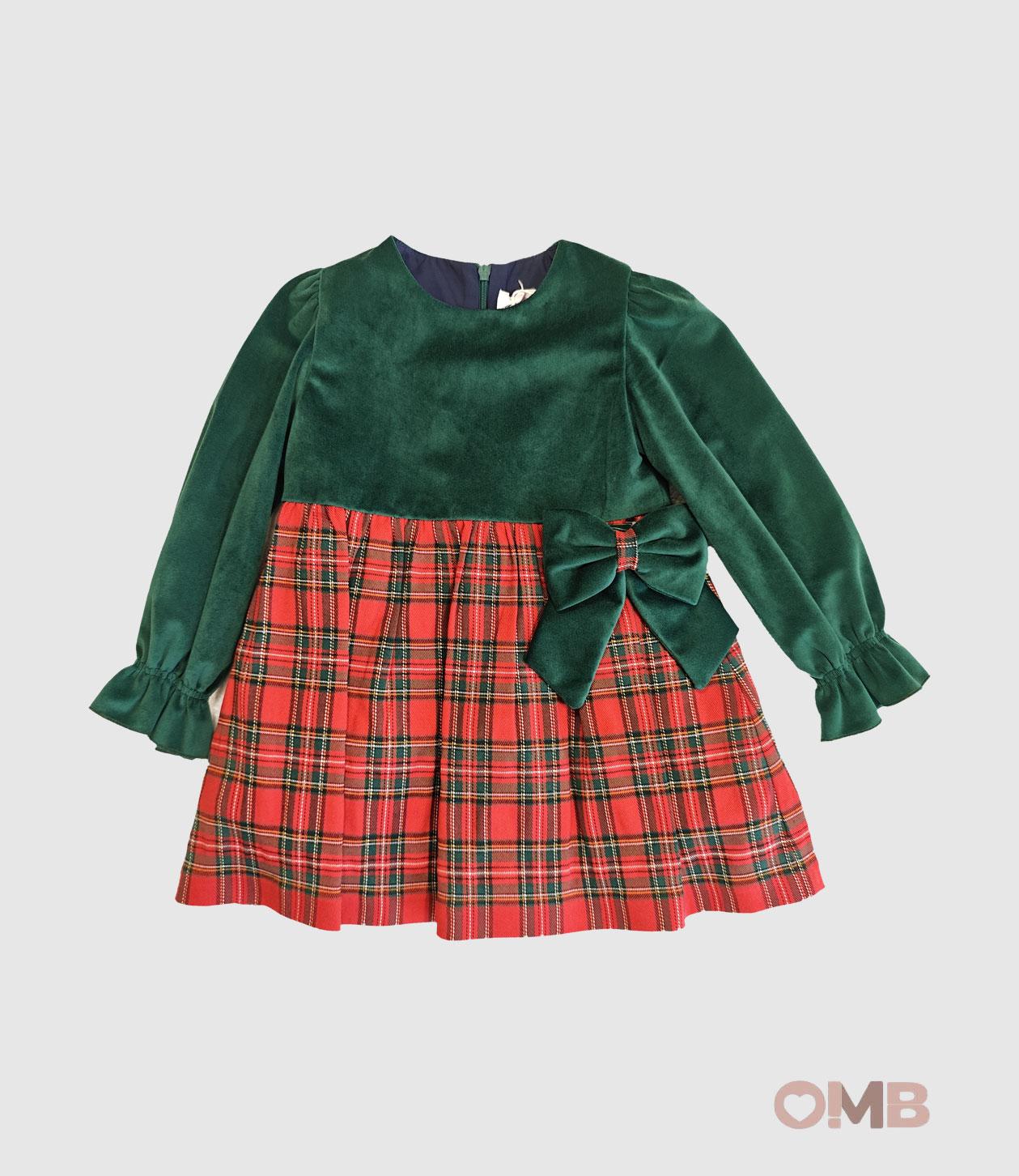 Abito AMBARABA' neonata FF36008 Rosso FF36008 TARTAN AMBARABA' 