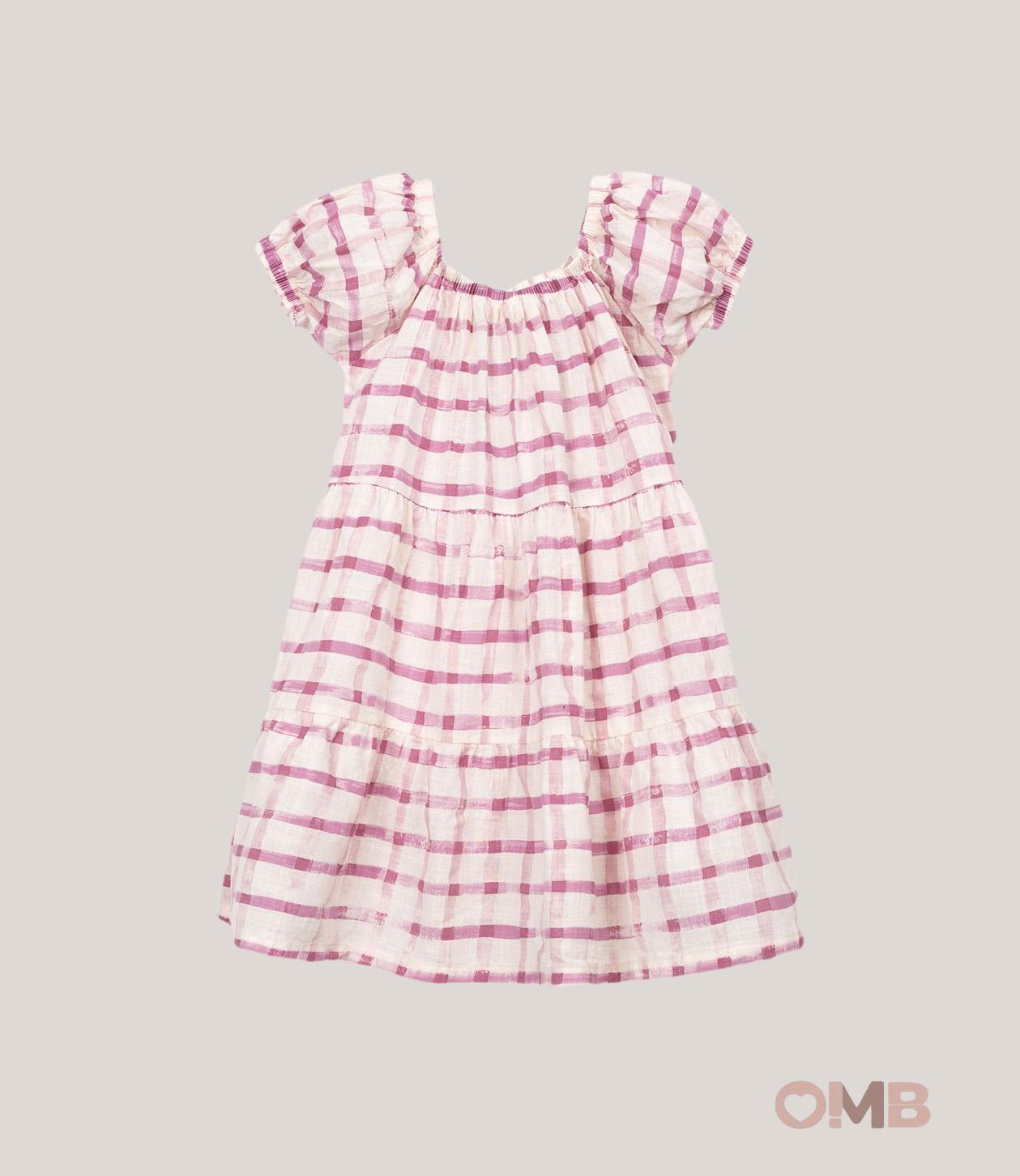 Abito bambina PLAY UP 4AS11453 Rosa 4AS11453 QUADRI PLAY UP 