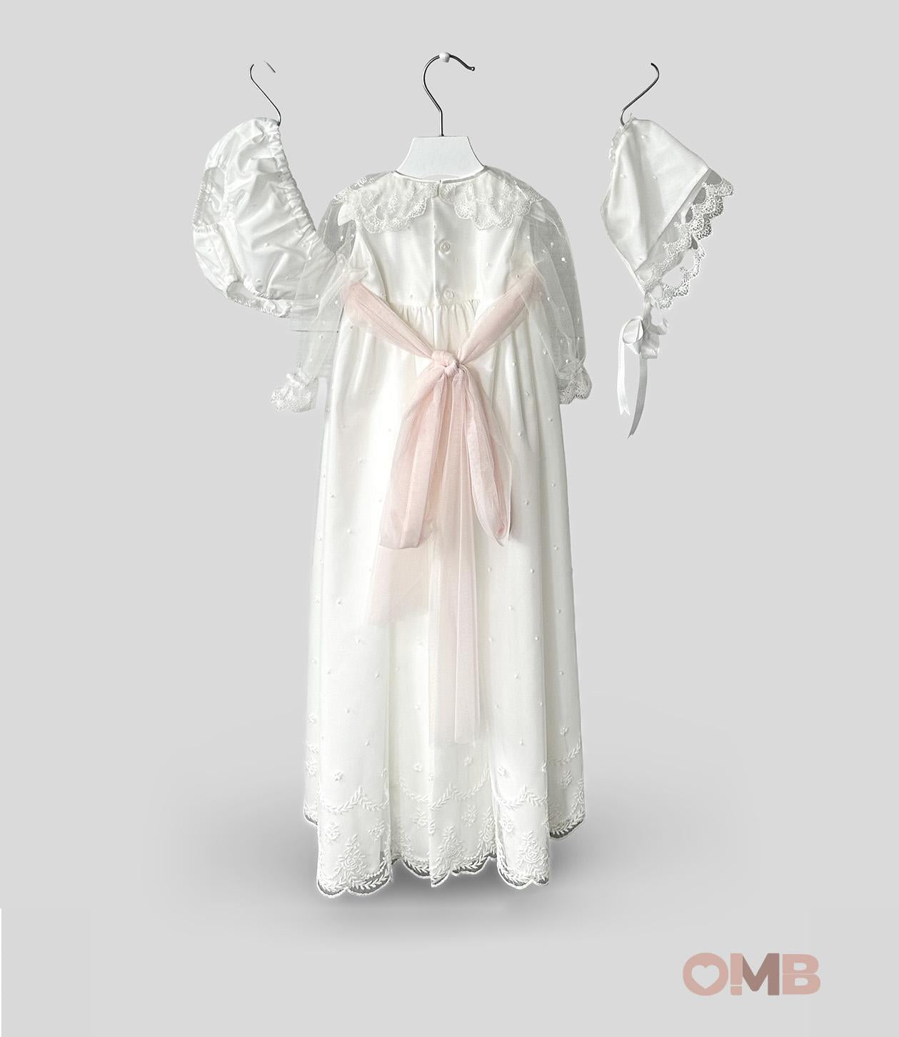 Abito Neonata NISERET 5553 Bianco 5553 PANNA NISERET 