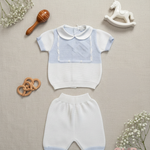 Completo PRIMODI BEBE neonato 3601 25 Bianco<BR/> 3601.25 BIANCO-CIELO PRIMODI BEBE 