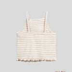 Top bambina Play Up 11150. Beige/Bianco righe cotone <BR/> 11150. RIGA PLAY UP 