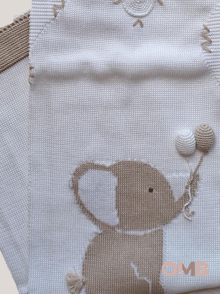Coperta neonato PRIMODI BEBE 36041S Bianca 3604.1S BIANCO-SABBIA PRIMODI BEBE 