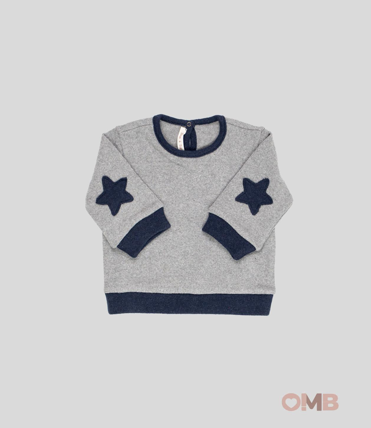 Felpa Zhoe&Tobiah neonato KKT34B Grigia KKT34B GRIGIO ZHOE & TOBIAH 