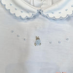 Pagliaccetto neonato PEPECE' 7721R4PG Bianco<BR/> 7721R4PG BIANCO-CIELO PEPECE' 