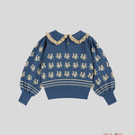 Maglione Emile et Ida bambina AC123 Blu AC123 BLU EMILE ET IDA 