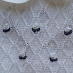 Tutina neonata PEPECE' 7715R6 Bianca 7715R6 BIANCO-BLU PEPECE' 