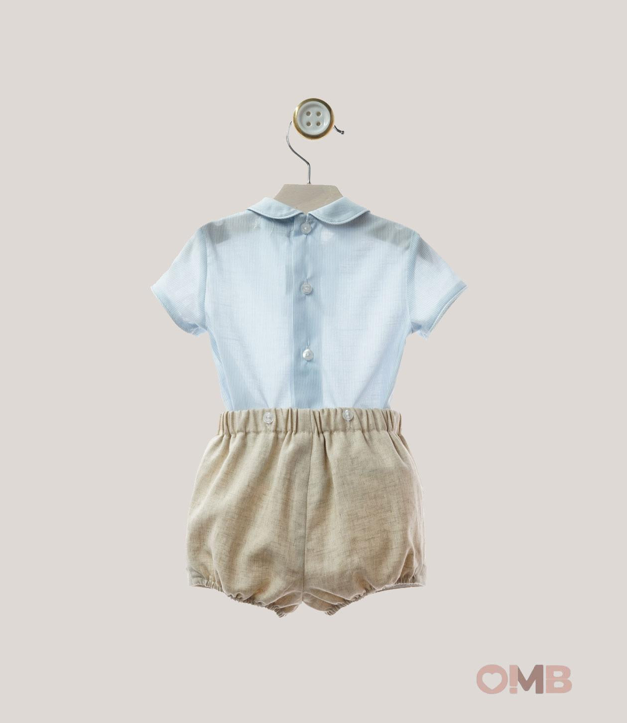 Completo Neonato Yoedu 0017 celeste beige 0017 CELESTE YOEDU 