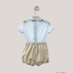 Completo Neonato Yoedu 0017 celeste beige 0017 CELESTE YOEDU 