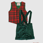 Gilet AMBARABA' neonato FM36076 Rosso FM36076. QUADRI AMBARABA' 