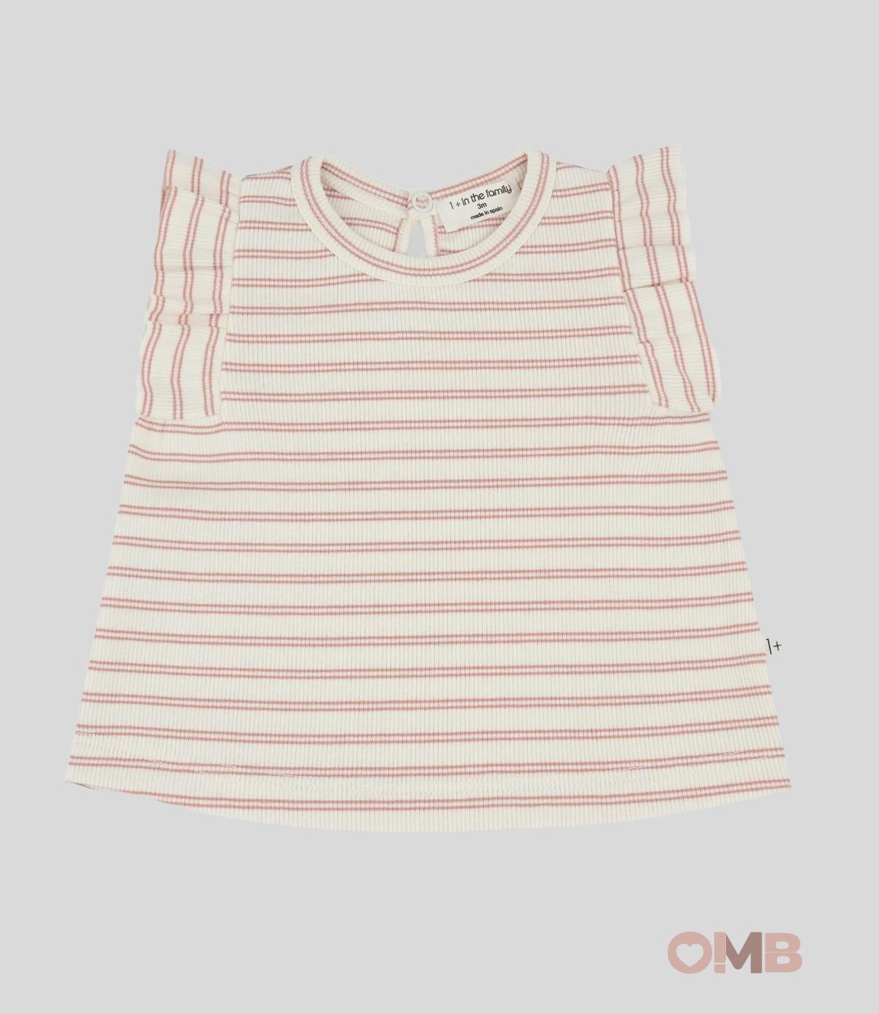 T-shirt Neonata 1+inthefamily Dafne corallo DAFNE PESCA 1+INTHEFAMILY 