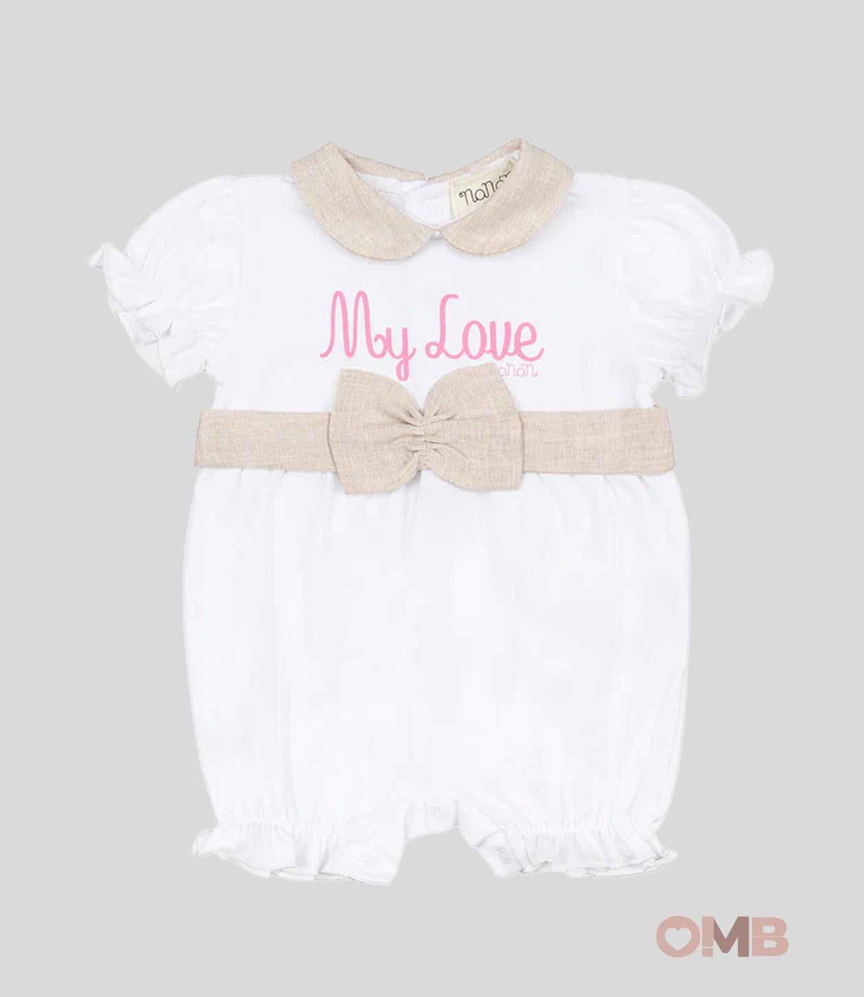 Pagliaccetto Neonata Nanan 479 bianca beige 479 BIANCO NANAN 