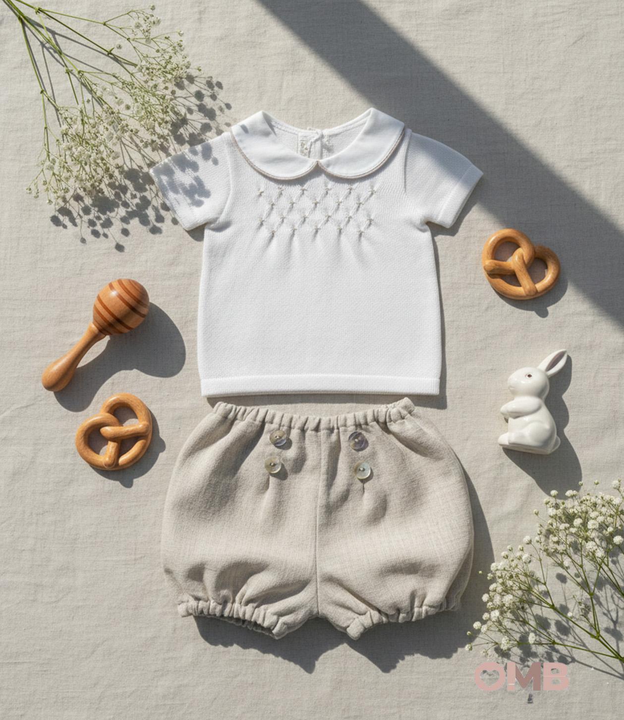 Completo BABY LORD neonata 585 Bianco 585 BIANCO-SABBIA BABY LORD 