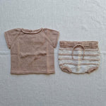 Completo neonata LI & ME 670567546746 Rosa<BR/> 6705-6754-6746 PANNA/ROSA LI & ME 